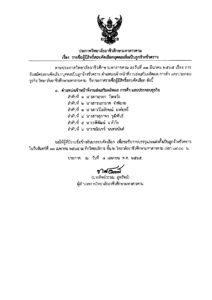 ประกาศ รายชื่อผู้มีสิทธิ์สอบคัดเลือกบุคคลเพื่อเป็นลูกจ้างชั่วคราว